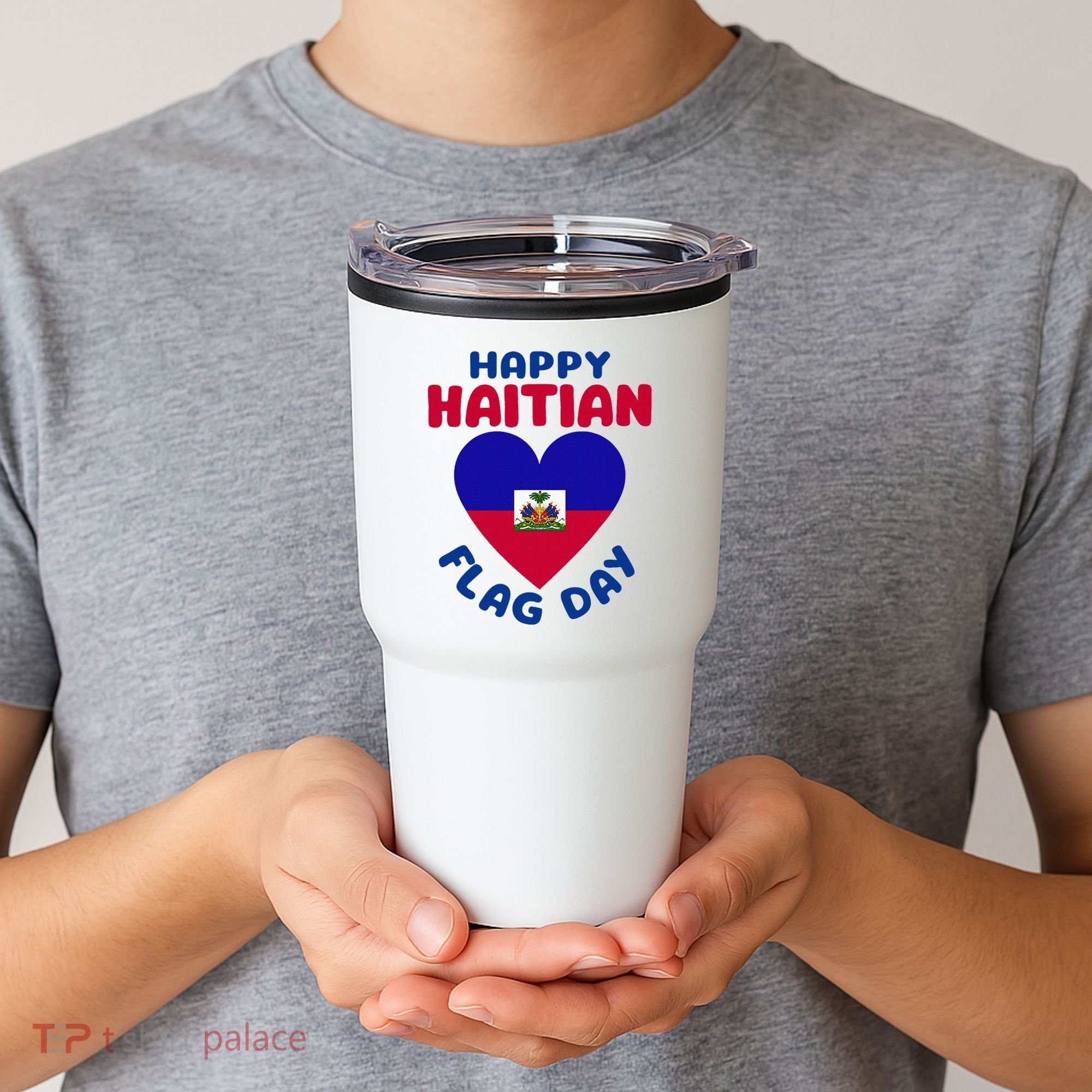 Happy Haitian Flag Day Cool Haiti Flag Heart Tumbler