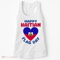 Happy Haitian Flag Day Cool Haiti Flag Heart Women's Tank Top thumb 0