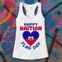 Happy Haitian Flag Day Cool Haiti Flag Heart Women's Tank Top thumb 3