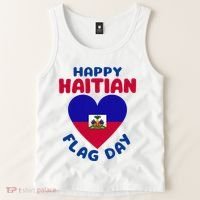 Happy Haitian Flag Day Cool Haiti Flag Heart Tank Top thumb 2