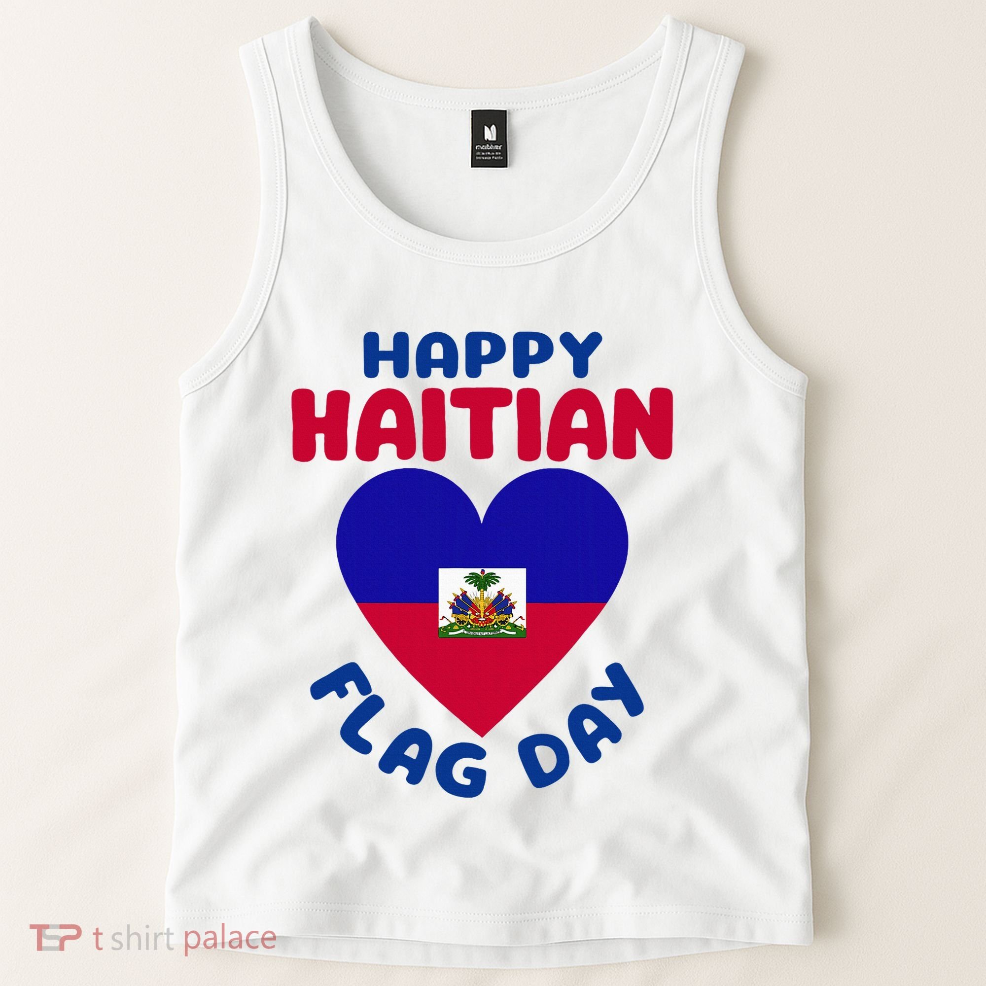 Happy Haitian Flag Day Cool Haiti Flag Heart Tank Top