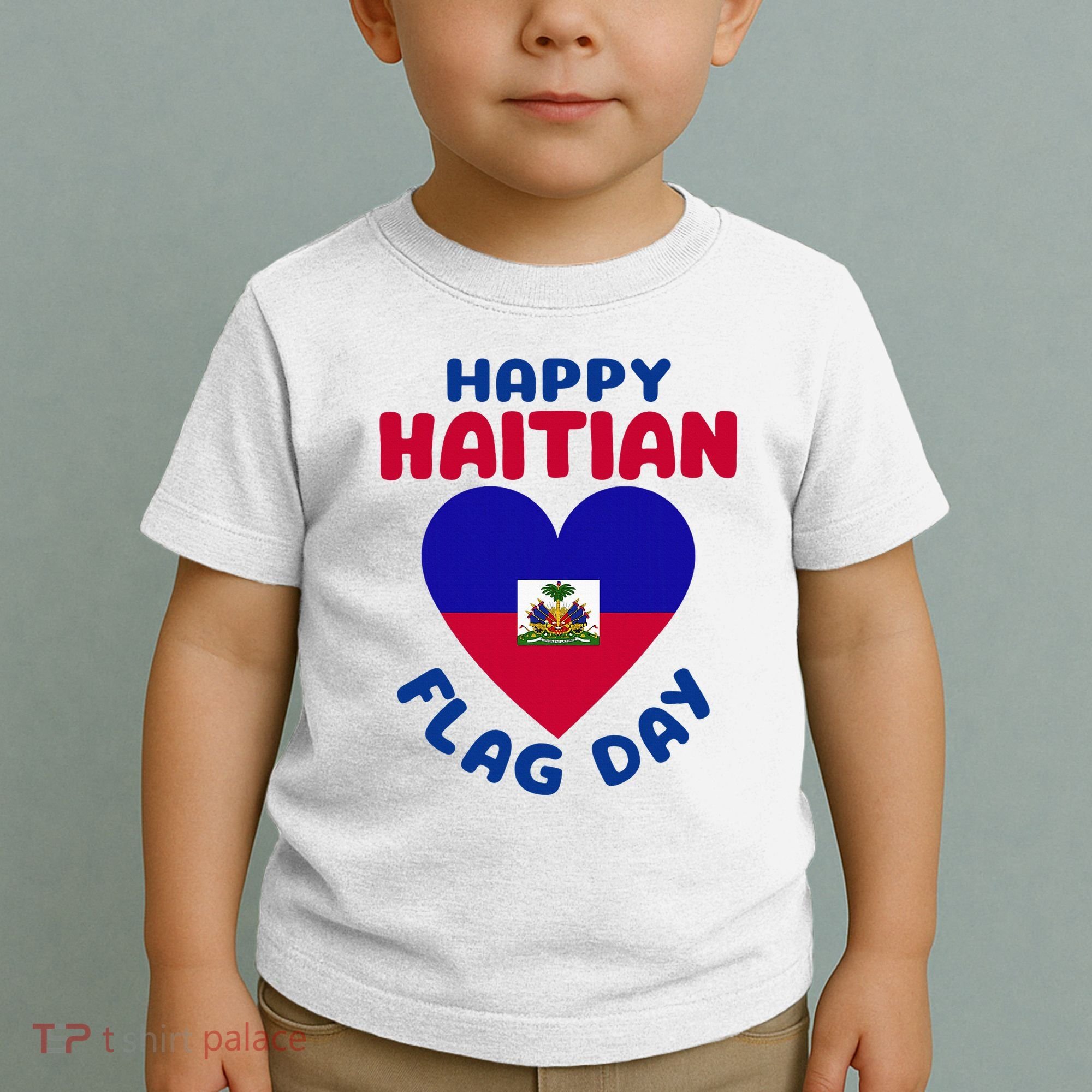 Happy Haitian Flag Day Cool Haiti Flag Heart Toddler T-Shirt
