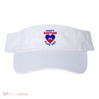Happy Haitian Flag Day Cool Haiti Flag Heart Visor thumb 0