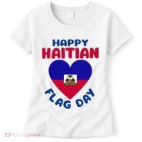 Happy Haitian Flag Day Cool Haiti Flag Heart Women's T-Shirt thumb 0