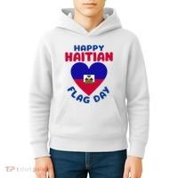 Happy Haitian Flag Day Cool Haiti Flag Heart Kids Hoodie thumb 4