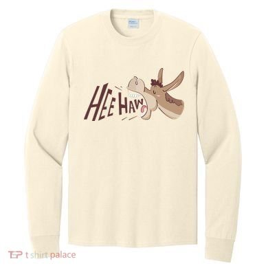 Hee Haw Funny Donkey Laughs Long Sleeve Shirt