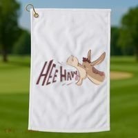Hee Haw Funny Donkey Laughs Golf Towel thumb 1