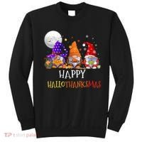 Happy Hallothanksmas Gnomes Halloween Christmas Thanksgiving Sweatshirt thumb 0