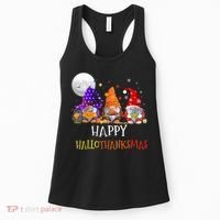 Happy Hallothanksmas Gnomes Halloween Christmas Thanksgiving Women's Tank Top thumb 0