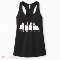 Halloween Horse Ghost Boo Cowboy Western Spooky Season Women's Tank Top thumb 0