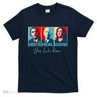 Hope Heal Grow Yes We Kam President Democrat Election T-Shirt thumb 0
