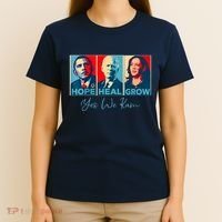 Hope Heal Grow Yes We Kam President Democrat Election T-Shirt thumb 4