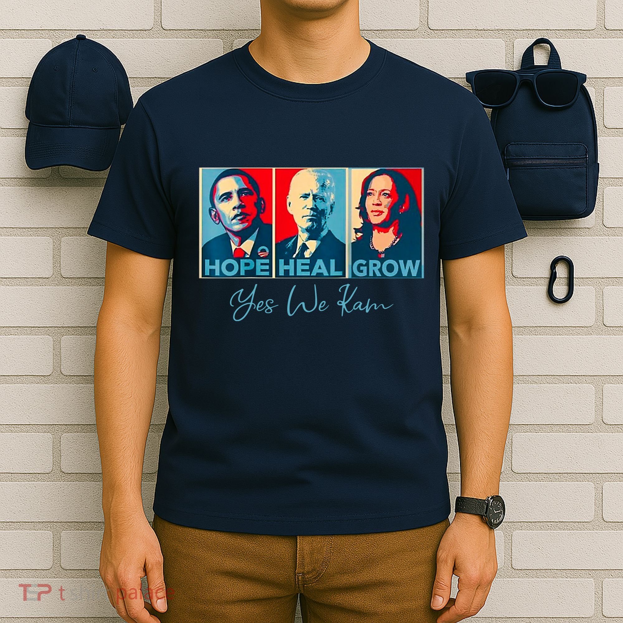 Hope Heal Grow Yes We Kam President Democrat Election T-Shirt