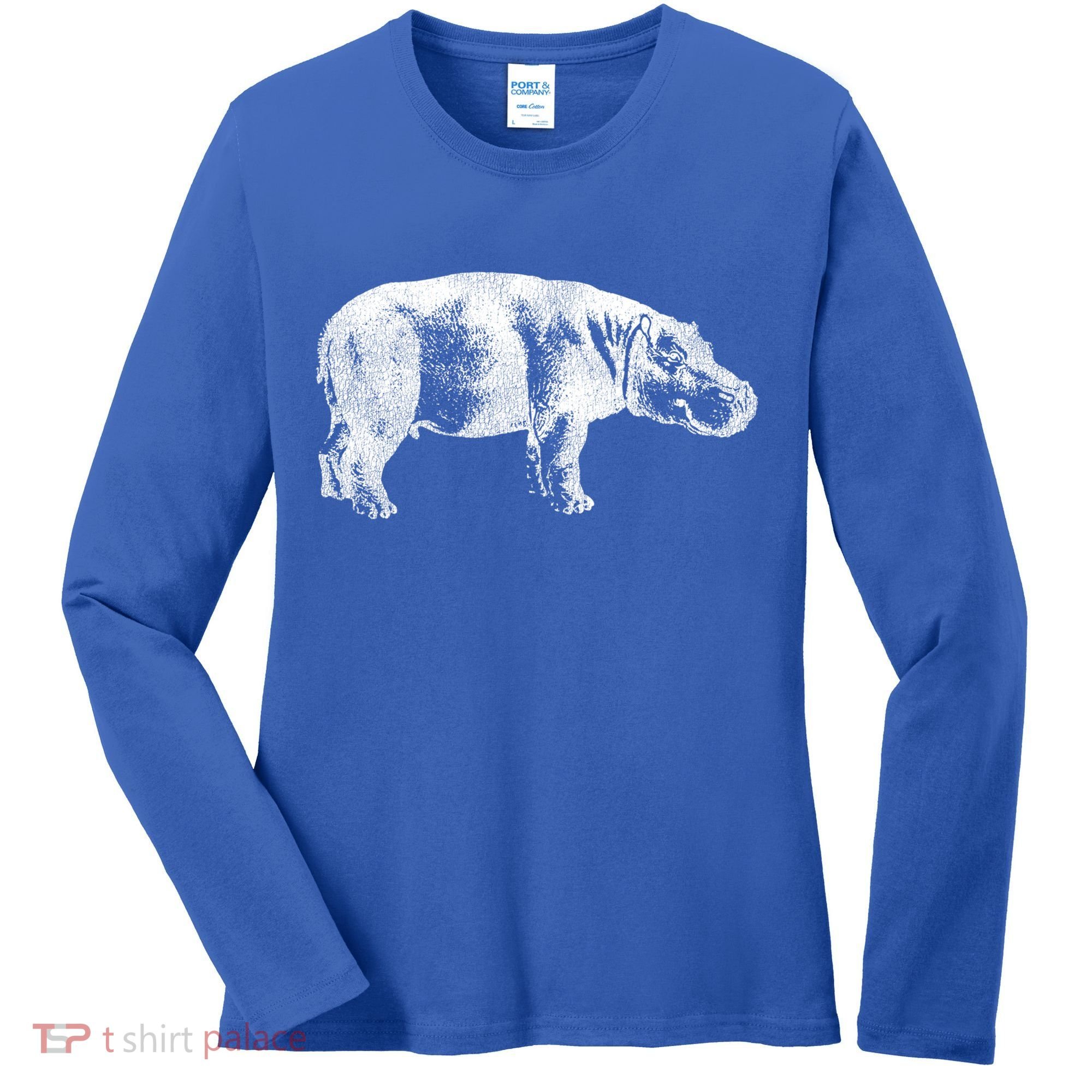 Hippopotamus Hippo Gift Women's Long Sleeve Shirt