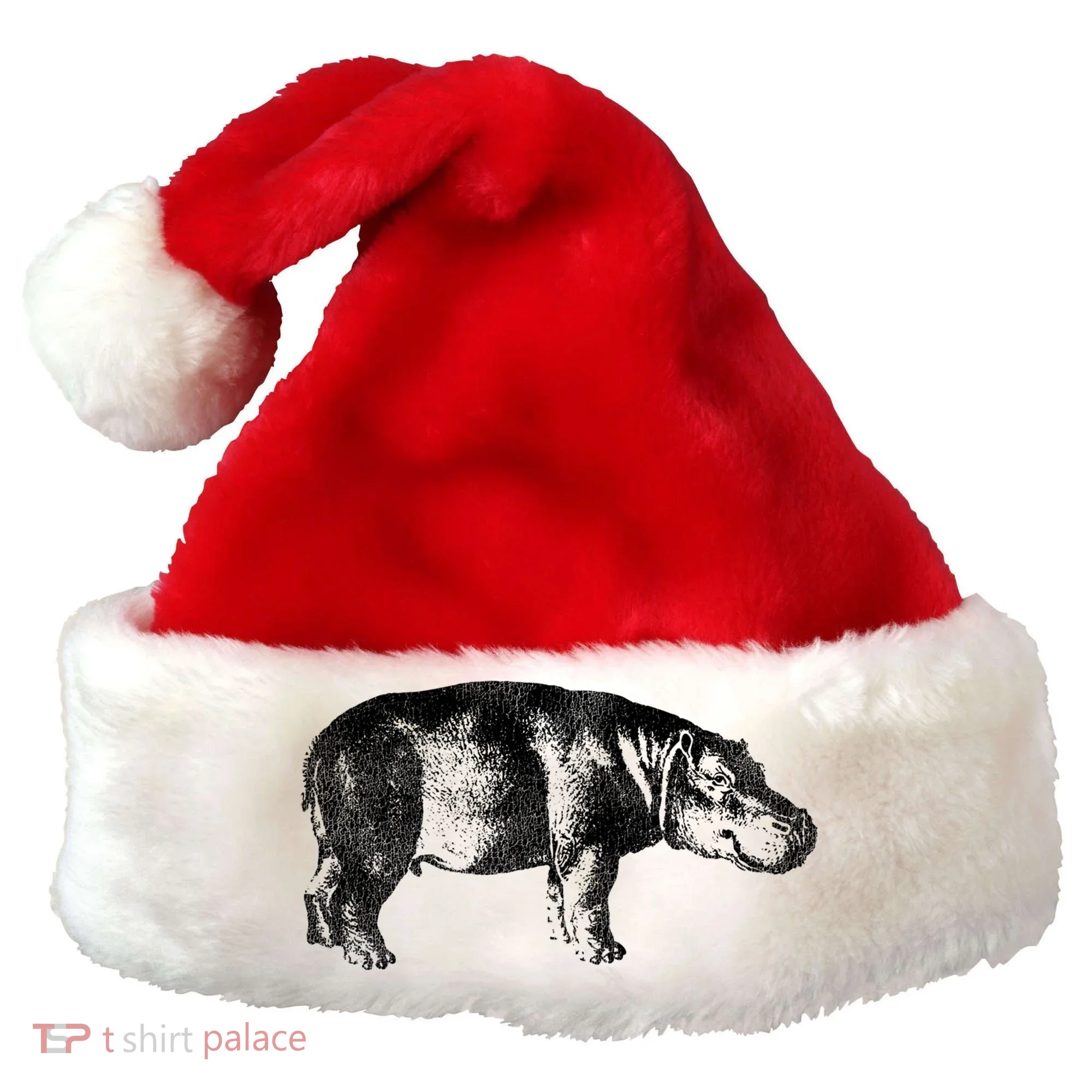 Hippopotamus Hippo Gift Santa Hat