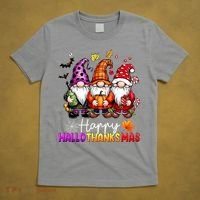 Happy Hallothanksmas Gnomes Lover Halloween Merry Christmas T-Shirt thumb 5