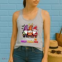 Happy Hallothanksmas Gnomes Lover Halloween Merry Christmas Women's Tank Top thumb 2