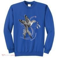 Hummingbird Holding Gray Ribbon Brain Cancer Awareness Cool Gift Sweatshirt thumb 0