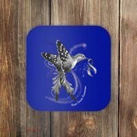 Hummingbird Holding Gray Ribbon Brain Cancer Awareness Cool Gift Coaster thumb 0