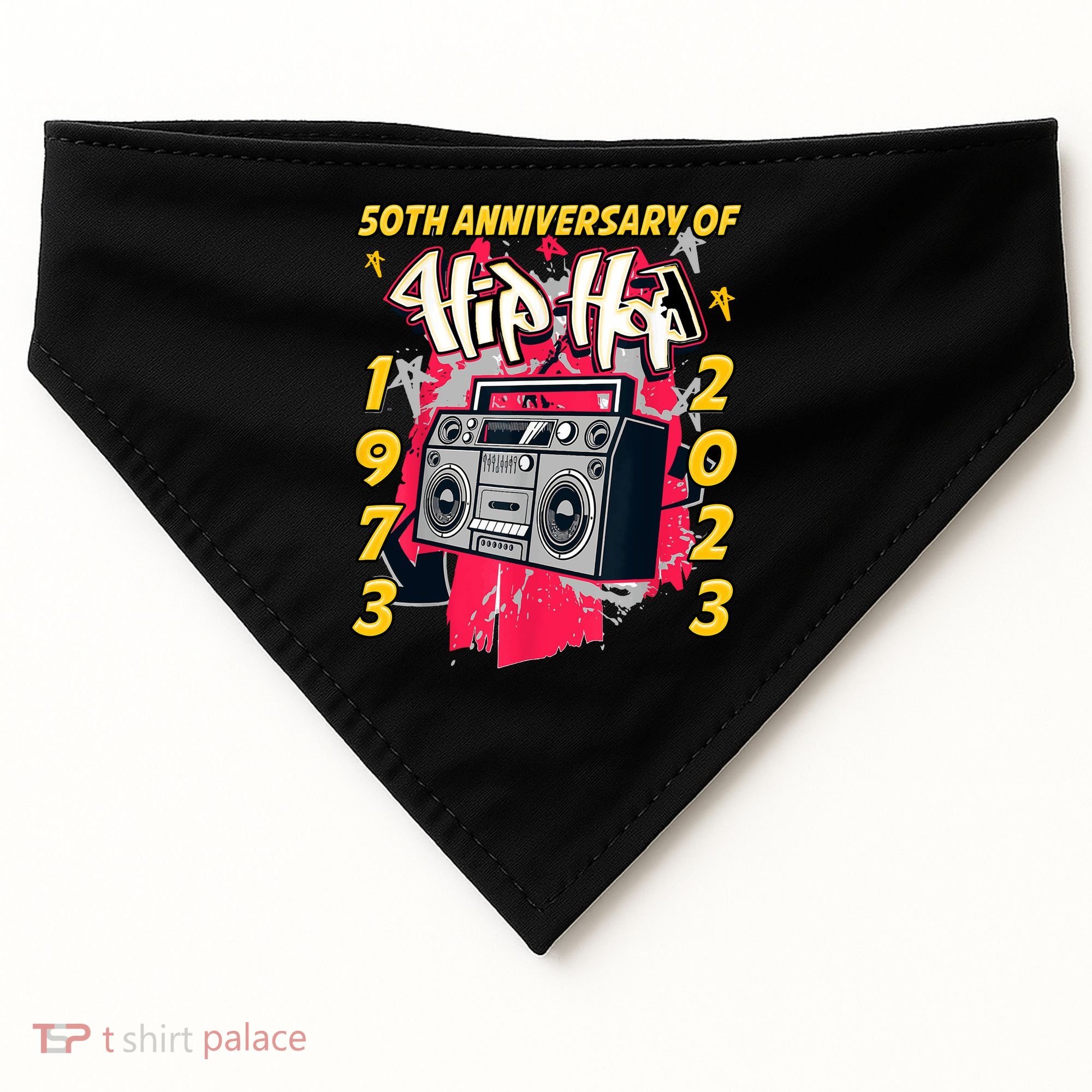 Hip Hop Graffiti Funny 50 Years Old Gift USA-Made Doggie Bandana