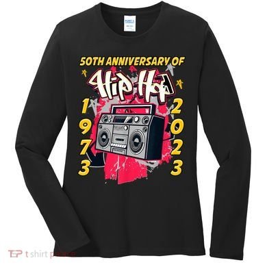 Hip Hop Graffiti Funny 50 Years Old Gift Women's Long Sleeve Shirt