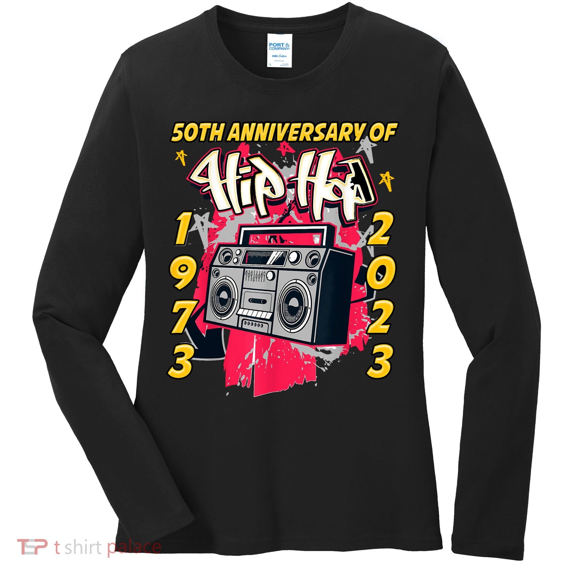 Hip Hop Graffiti Funny 50 Years Old Gift Women's Long Sleeve Shirt