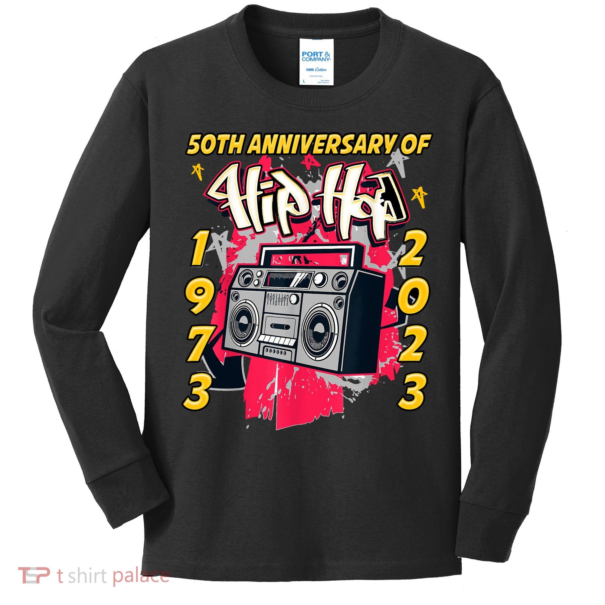 Hip Hop Graffiti Funny 50 Years Old Gift Kids Long Sleeve Shirt