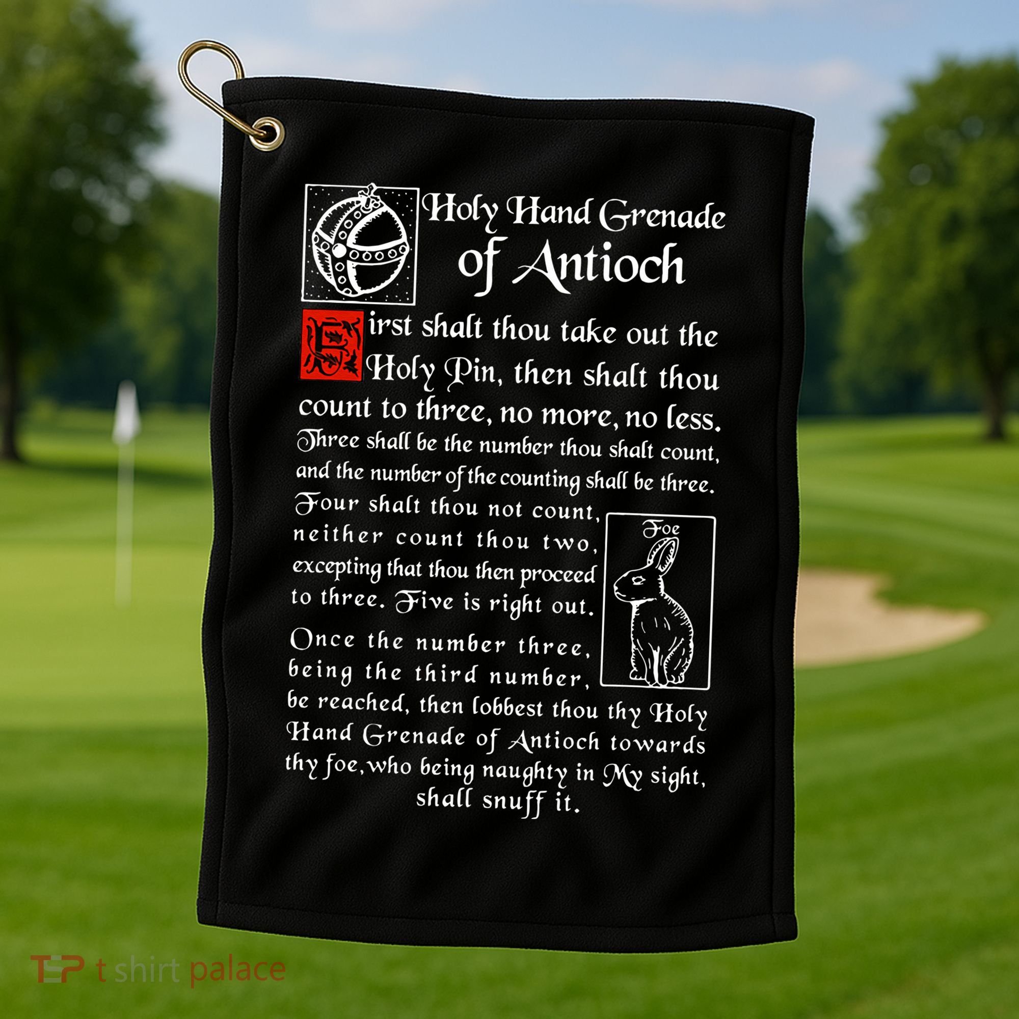 Holy Hand Grenade Of Antioch Golf Towel
