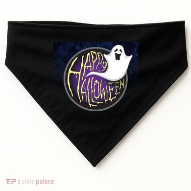 Happy Halloween Ghost Galaxy USA-Made Doggie Bandana