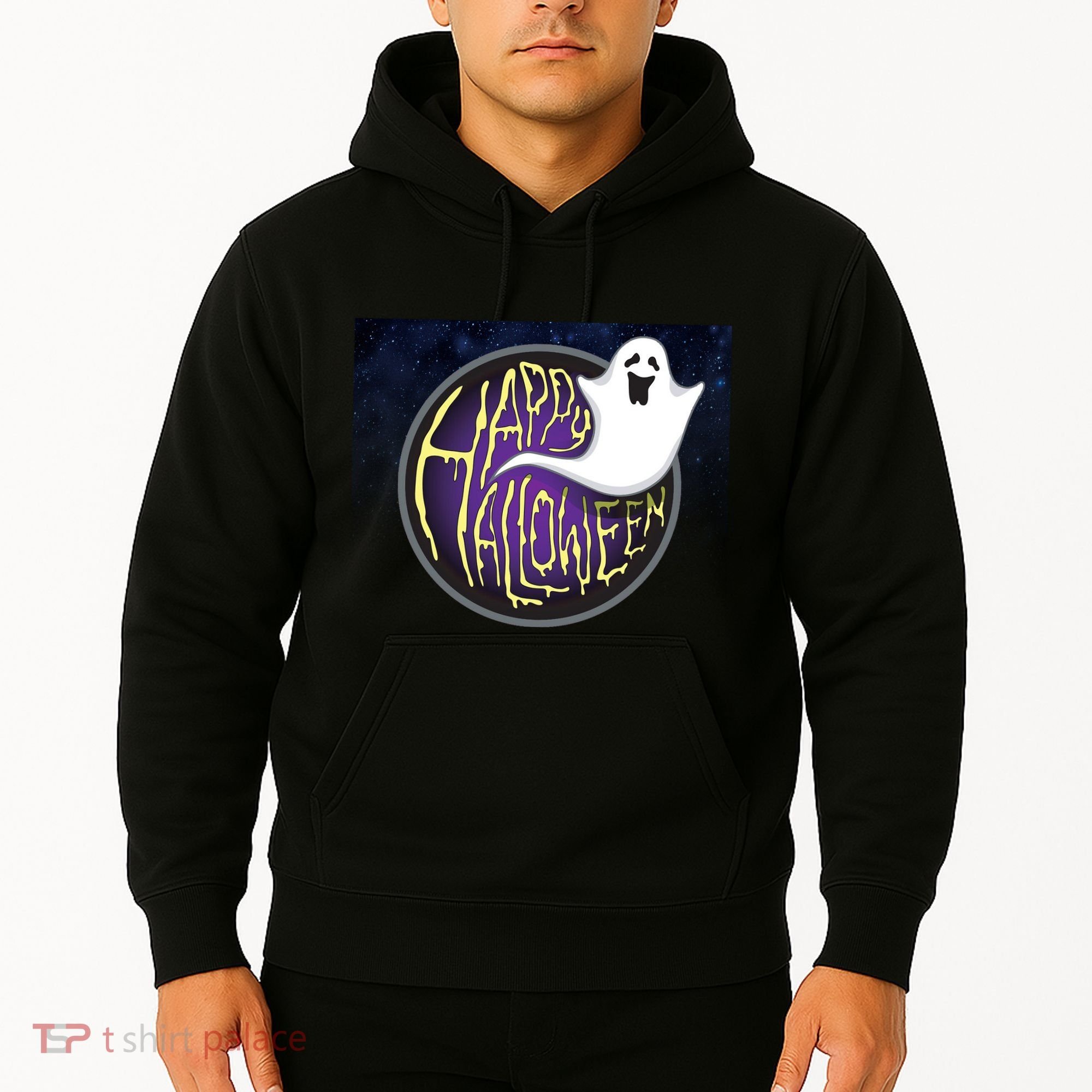 Happy Halloween Ghost Galaxy Hoodie