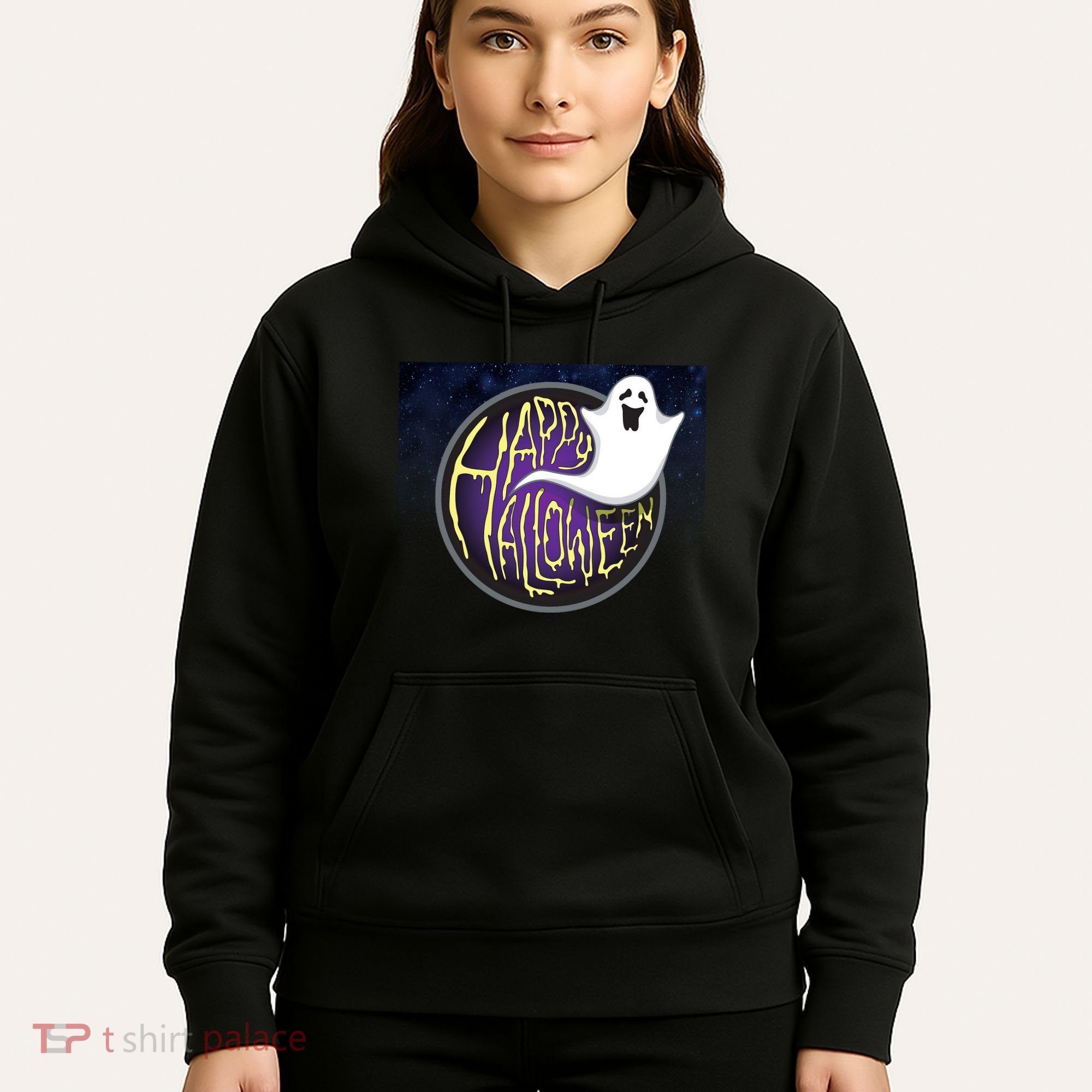 Happy Halloween Ghost Galaxy Hoodie