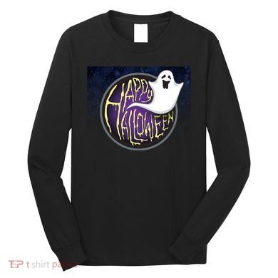 Happy Halloween Ghost Galaxy Long Sleeve Shirt