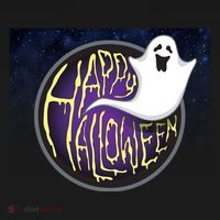 Happy Halloween Ghost Galaxy Apron thumb 3