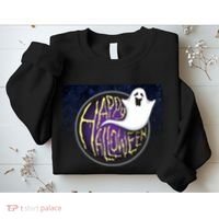 Happy Halloween Ghost Galaxy Sweatshirt thumb 2