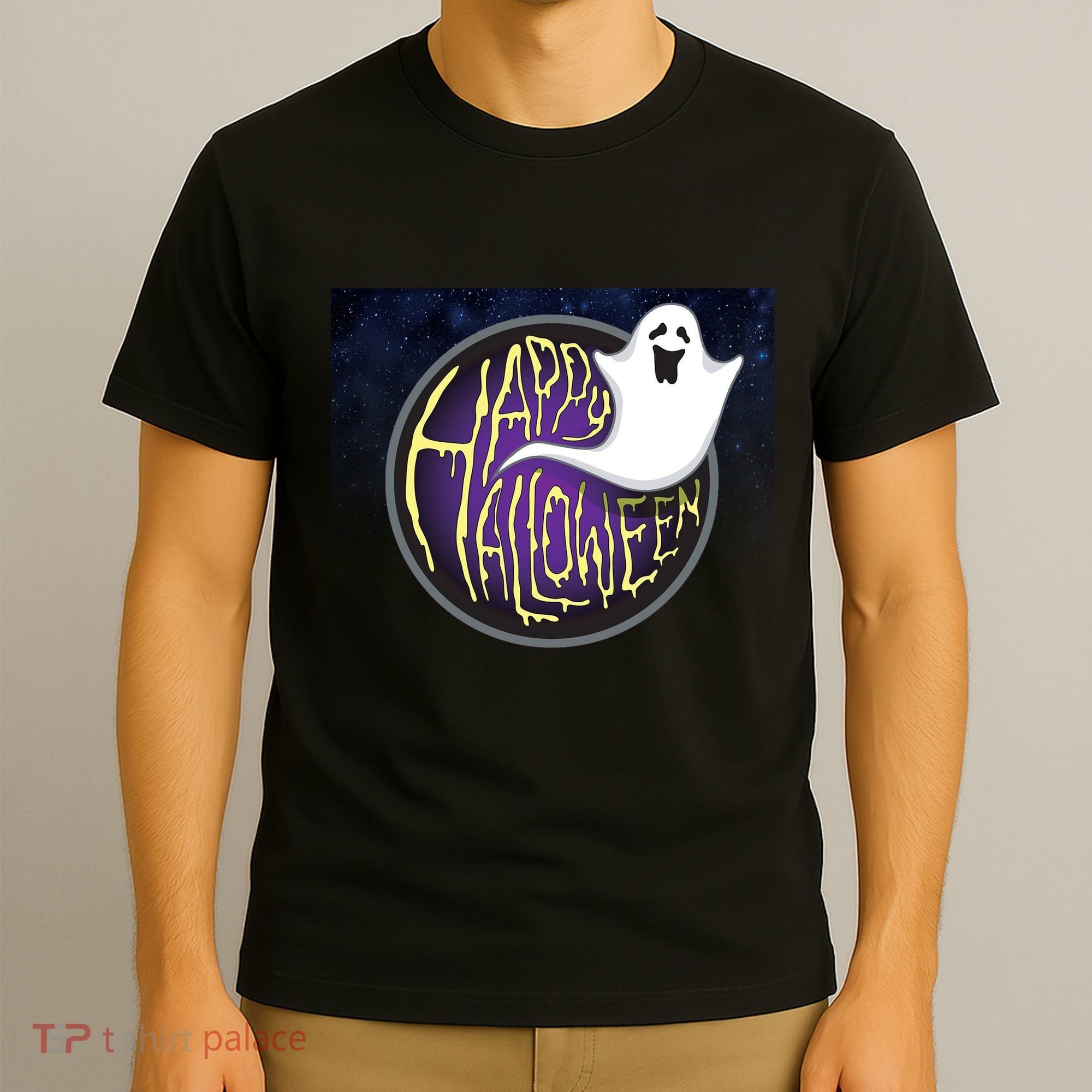 Happy Halloween Ghost Galaxy T-Shirt