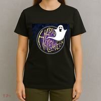 Happy Halloween Ghost Galaxy T-Shirt thumb 4