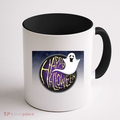 Happy Halloween Ghost Galaxy Coffee Mug back