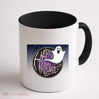 Happy Halloween Ghost Galaxy Coffee Mug thumb 1