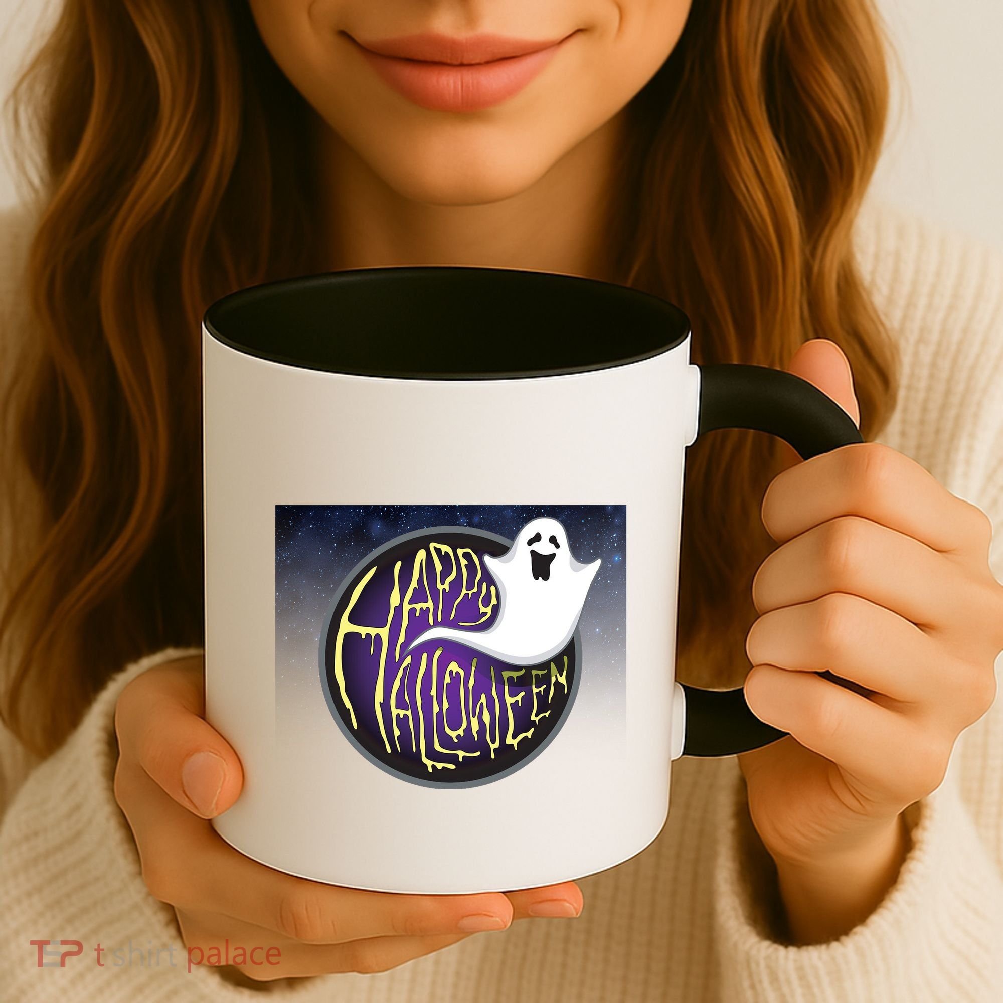 Happy Halloween Ghost Galaxy Coffee Mug