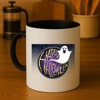 Happy Halloween Ghost Galaxy Coffee Mug thumb 4