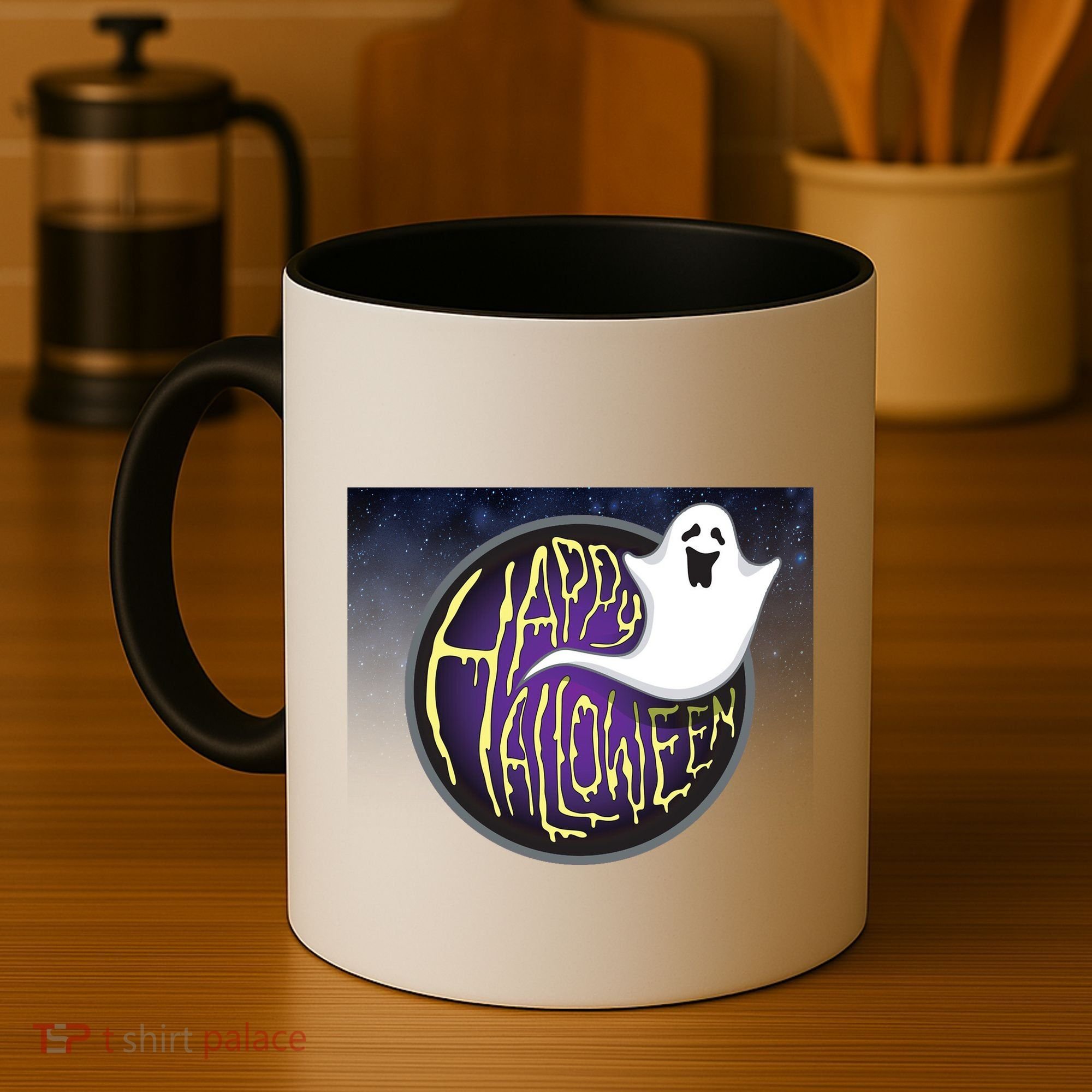 Happy Halloween Ghost Galaxy Coffee Mug