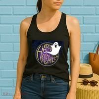 Happy Halloween Ghost Galaxy Women's Tank Top thumb 2