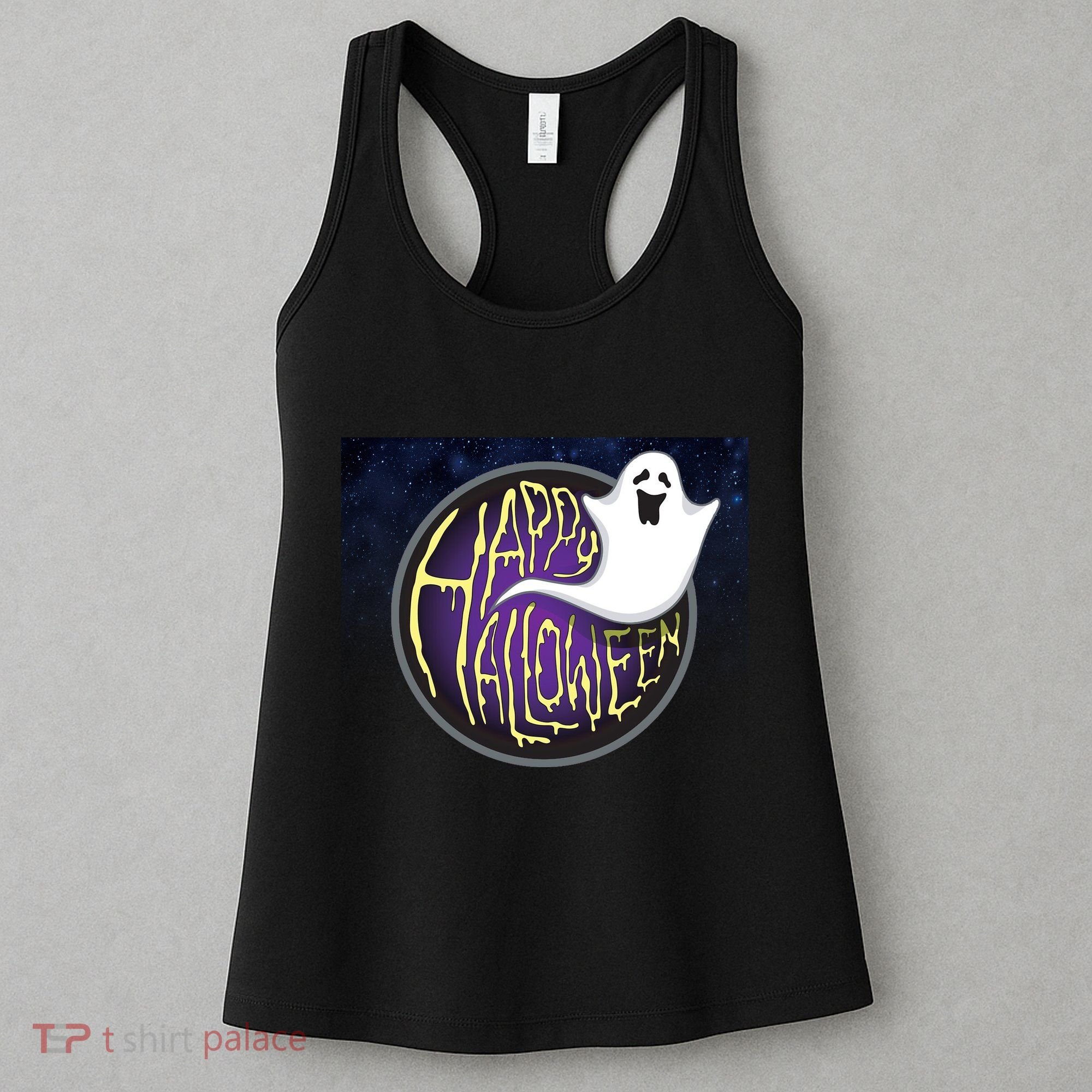 Happy Halloween Ghost Galaxy Women's Tank Top