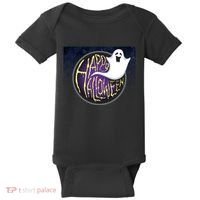 Happy Halloween Ghost Galaxy Baby Bodysuit thumb 0