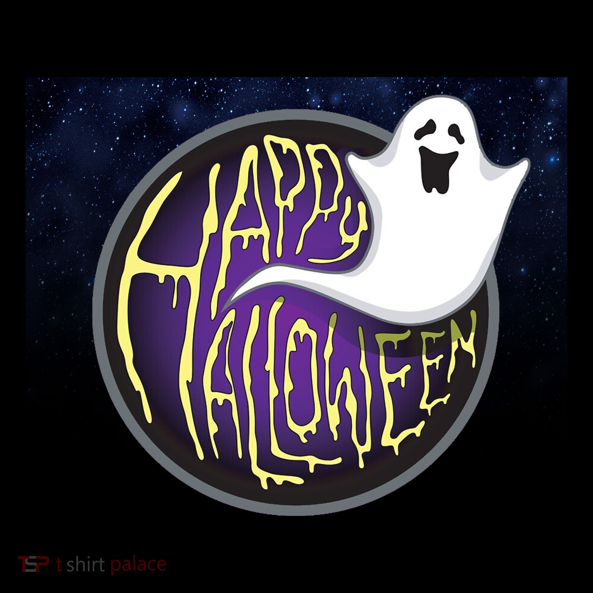 Happy Halloween Ghost Galaxy Baby Bodysuit
