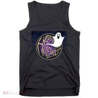 Happy Halloween Ghost Galaxy Tank Top thumb 0