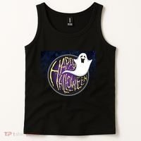 Happy Halloween Ghost Galaxy Tank Top thumb 2