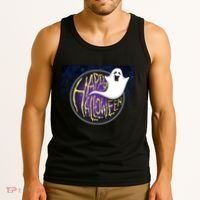 Happy Halloween Ghost Galaxy Tank Top thumb 3