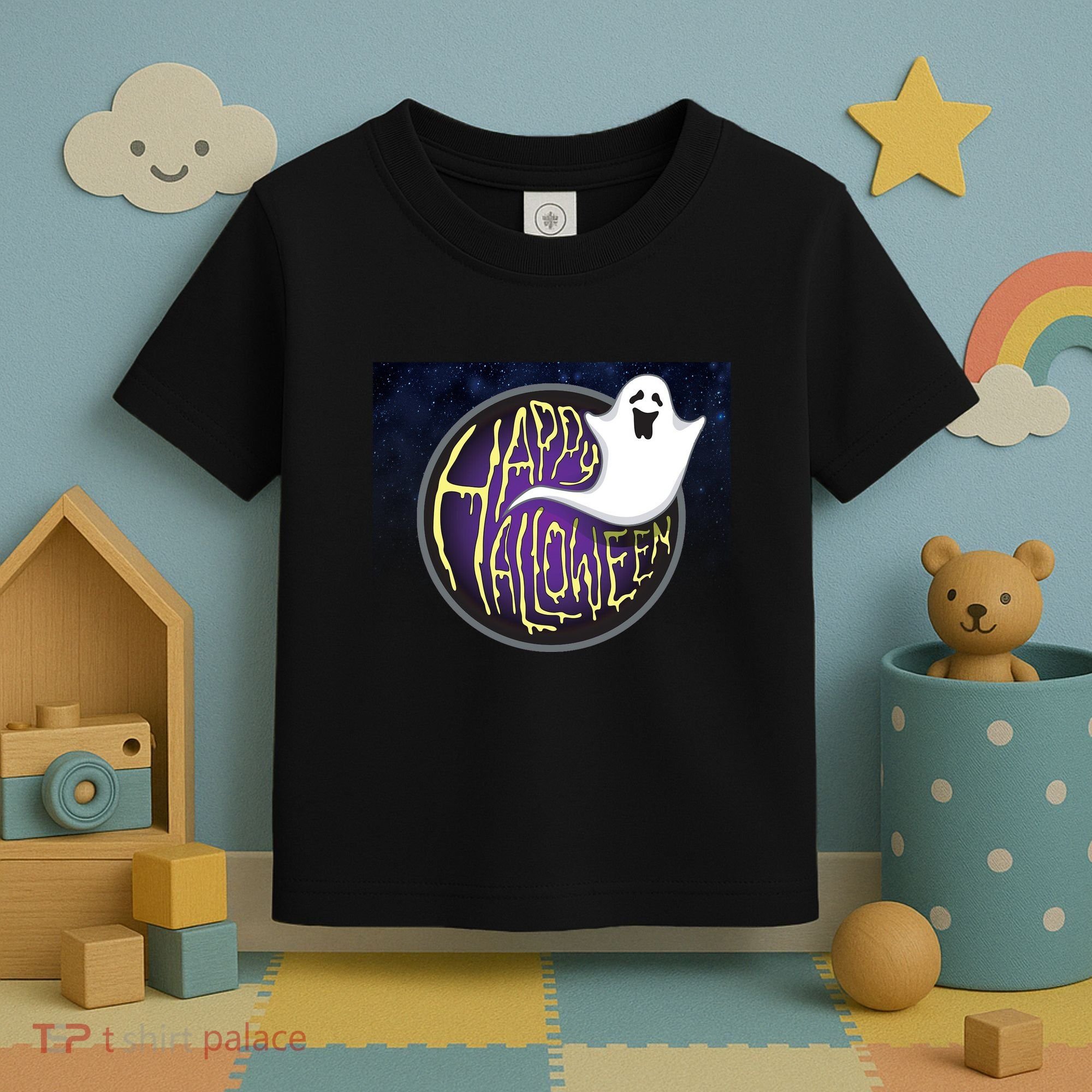 Happy Halloween Ghost Galaxy Toddler T-Shirt