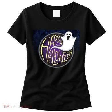 Happy Halloween Ghost Galaxy Women's T-Shirt